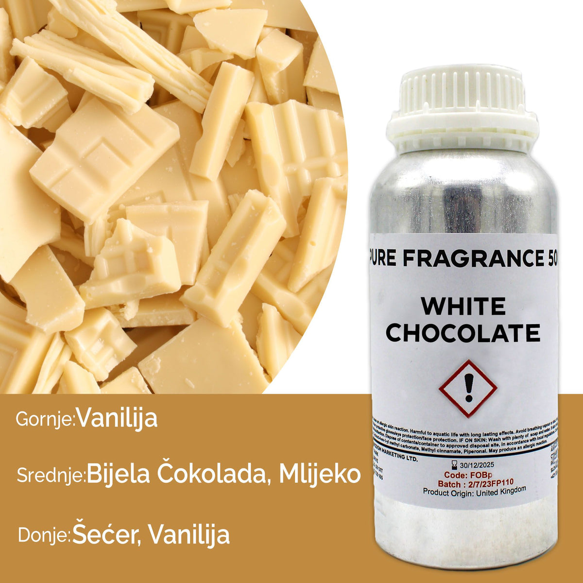 White Chocolate Pure Fragrance Oil - 500ml – view 2
