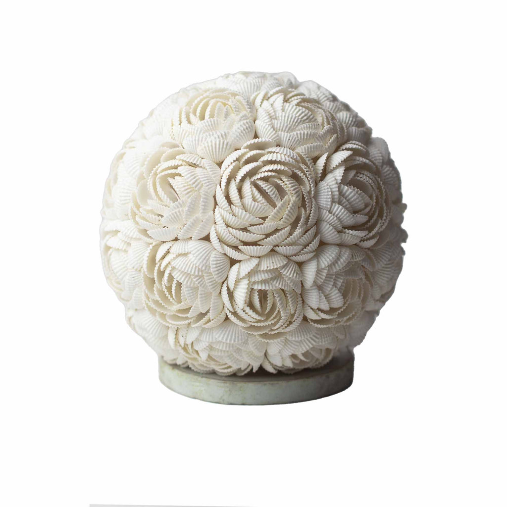 Boho Seashell Lamp - Rose Globe, 15cm