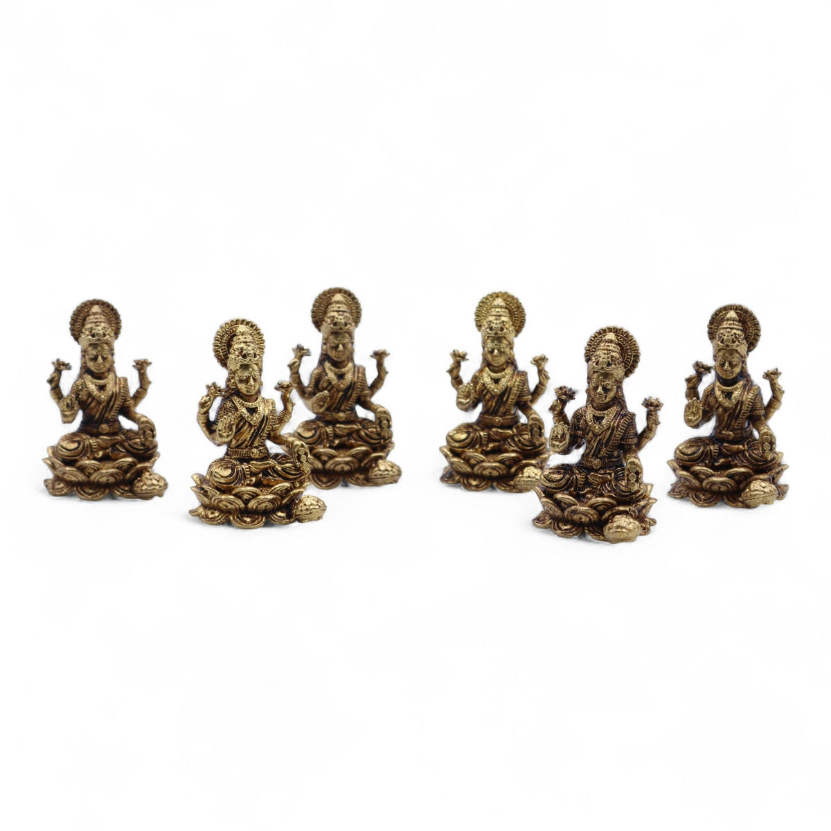 Brass Laxmi Miniature Statue - 37mm – view 3
