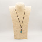 Howlite Teardrop Cord Necklace Pendant – view 3