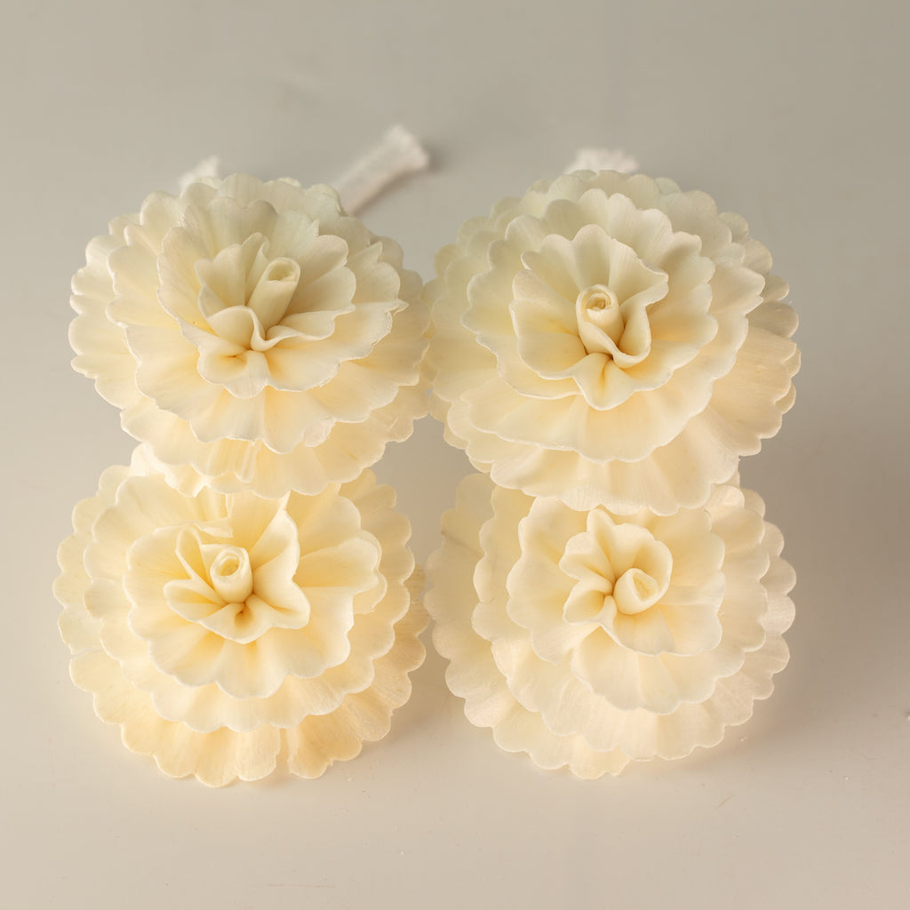 Sola Wood Carnation Diffuser Flowers on String, Medium, Set of 4 – view 3