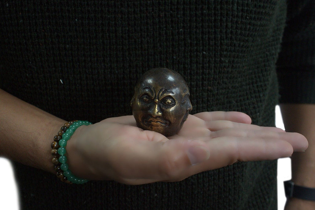 Four-Faced Buddha Statue – Brass, 5 cm
