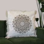 Lotus Mandala Cushion Cover - 60x60cm - Bronze – view 4
