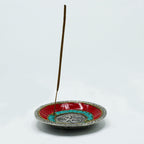 Om Plate Tibetan Mosaic Incense Holder – view 2