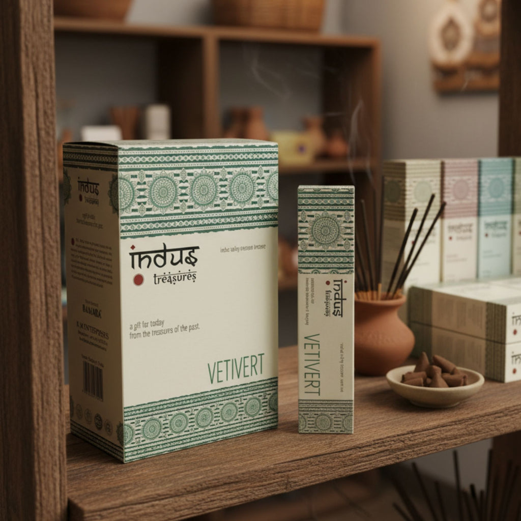 Indus Treasures Vetivert Incense Sticks 15g – view 5