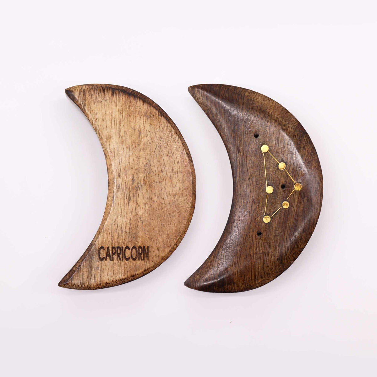 Moon Zodiac Sign Incense Burner, Engraved Brass – view 7