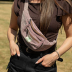 Cotton Hemp Style Belt (or Fanny) Bag - Wine – view 4
