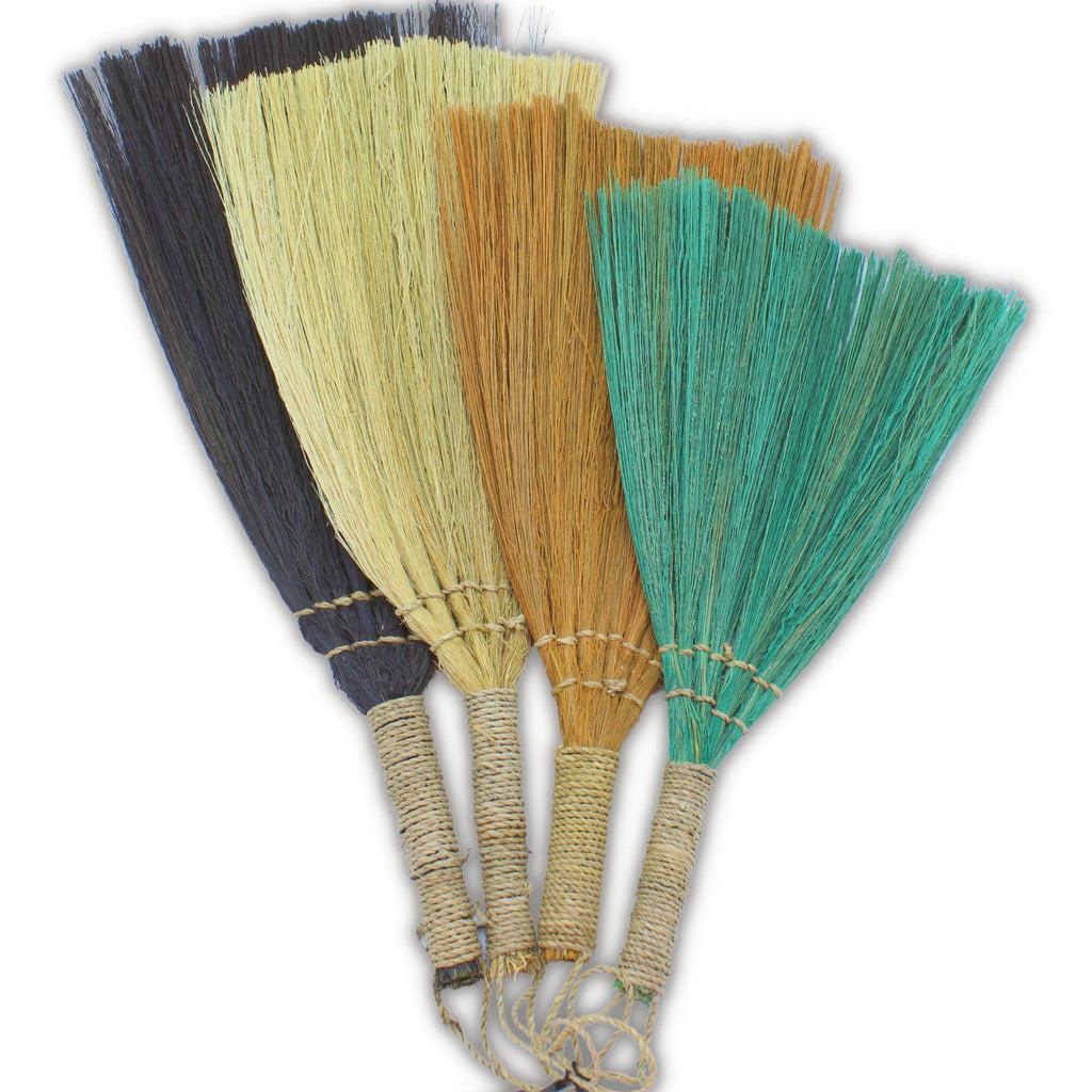 Seagrass Fan Broom Set of 4 - Mixed Colours