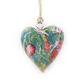 Brass Heart Decoration, Bird and Floral