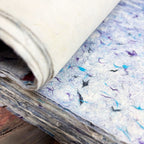 Lokta Wrapping Paper 51x76cm, Blue Cotton, Pack of 5 – view 8