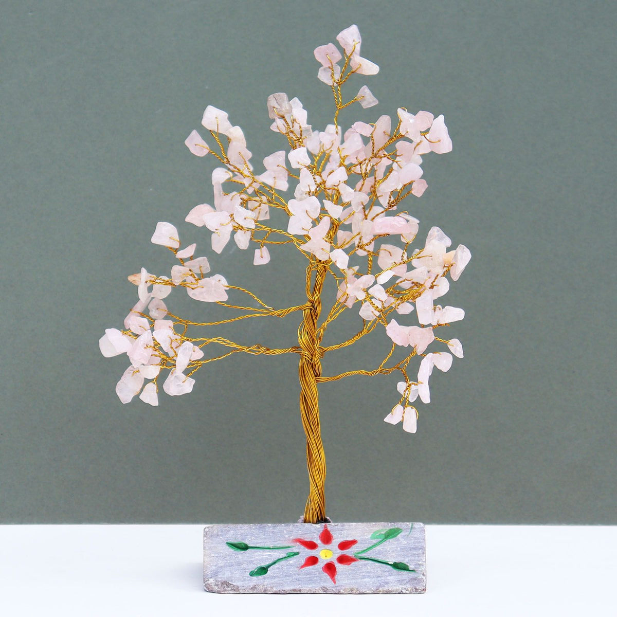 Rose Quartz Gemstone Tree - 160 Stones – view 2