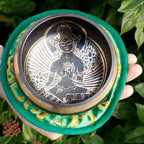 Green Tara Singing Bowl Set - 13cm Brass – view 6