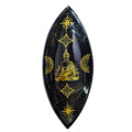 Enamel Incense Bowl - Gold and Black Buddha Design
