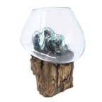 Molten Glass Bowl on Wood - Large – view 6