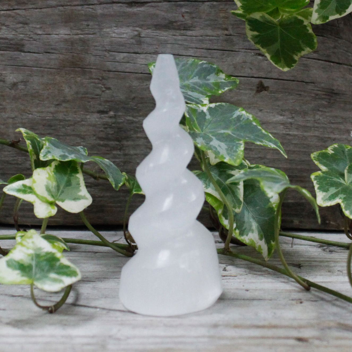 Selenite Spiral Tower - 10 cm – view 5