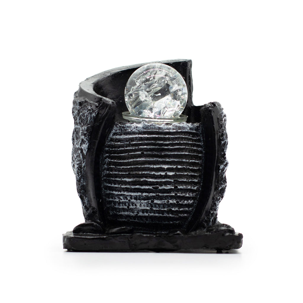 Water Pot Tabletop Water Feature, Crystal Ball