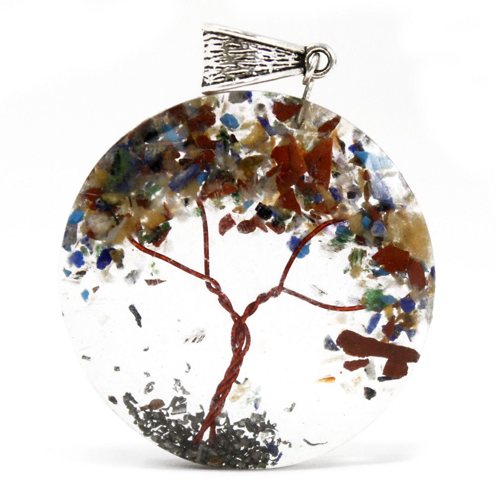 Orgonite Power Pendant - Round Amethyst Tree – view 2