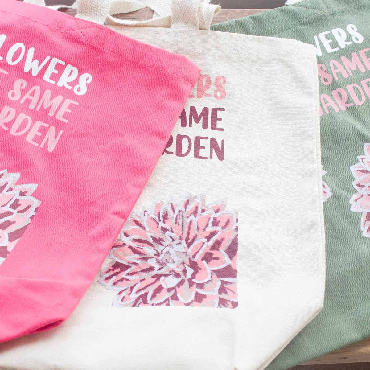 Printed Cotton Bag - We are Flowers, Pink – view 6