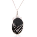 Swirl Wrapped Black Onyx Gemstone Necklace