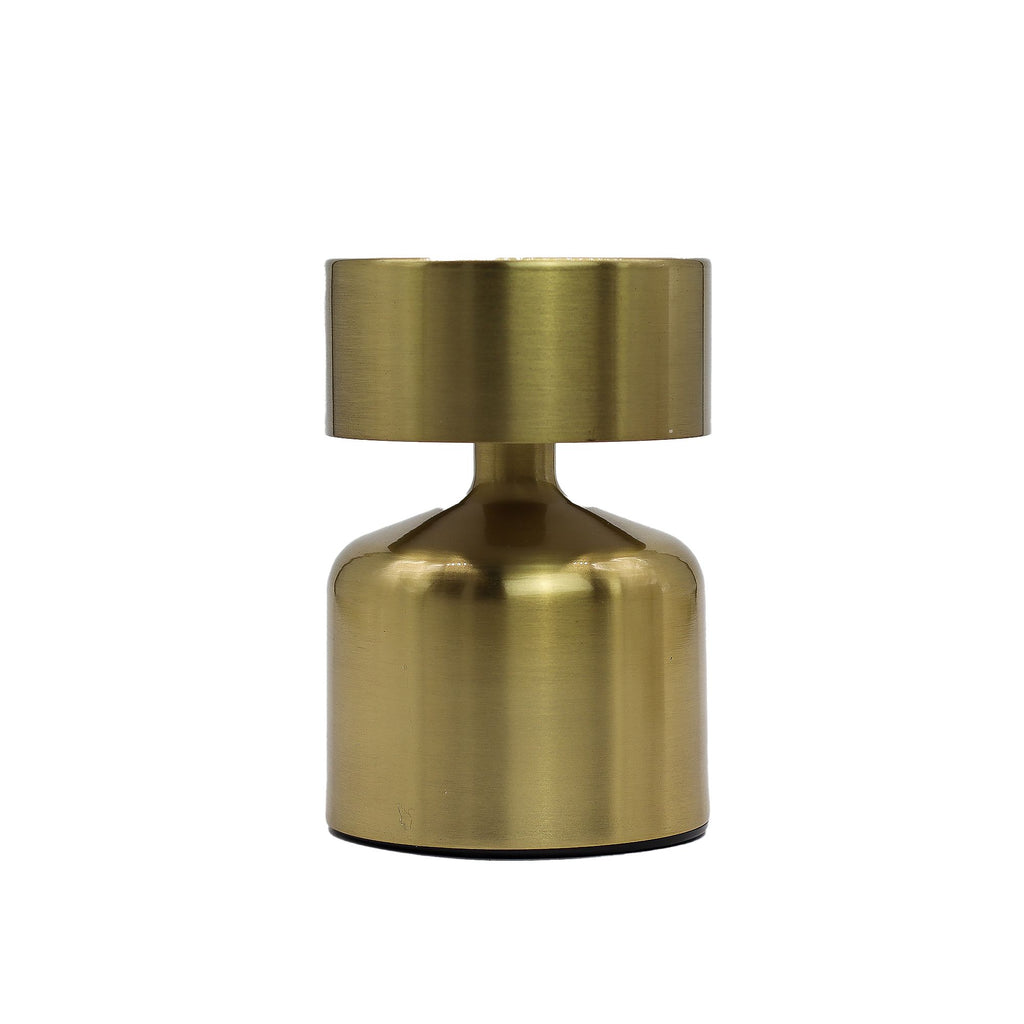 Touch Lamp, Bronze Flat Mushroom, USB-C Rechargeable