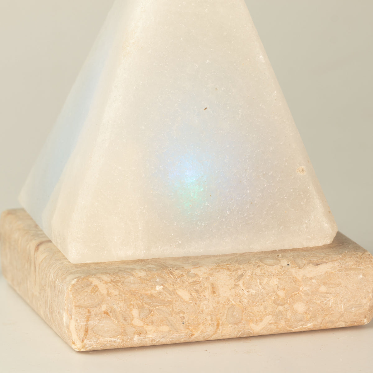 USB Pyramid White Salt Lamp, Colour Changing – view 4