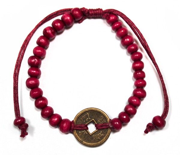 Bali Good Luck Feng Shui Bracelet - Red