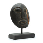 Timor Tribal Wood Mask, Black Finish, 27x20cm – view 5