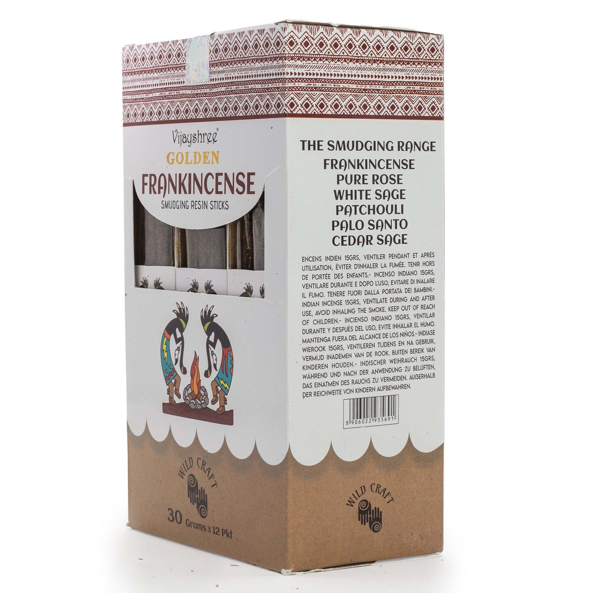 Golden Frankincense Smudging Resin Sticks - 30g Pack of 6
