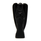 Hand Carved Black Agate Gemstone Angel Figure – view 4