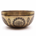 Tibetan Engraved Singing Bowl - Five Buddhas (21cm)