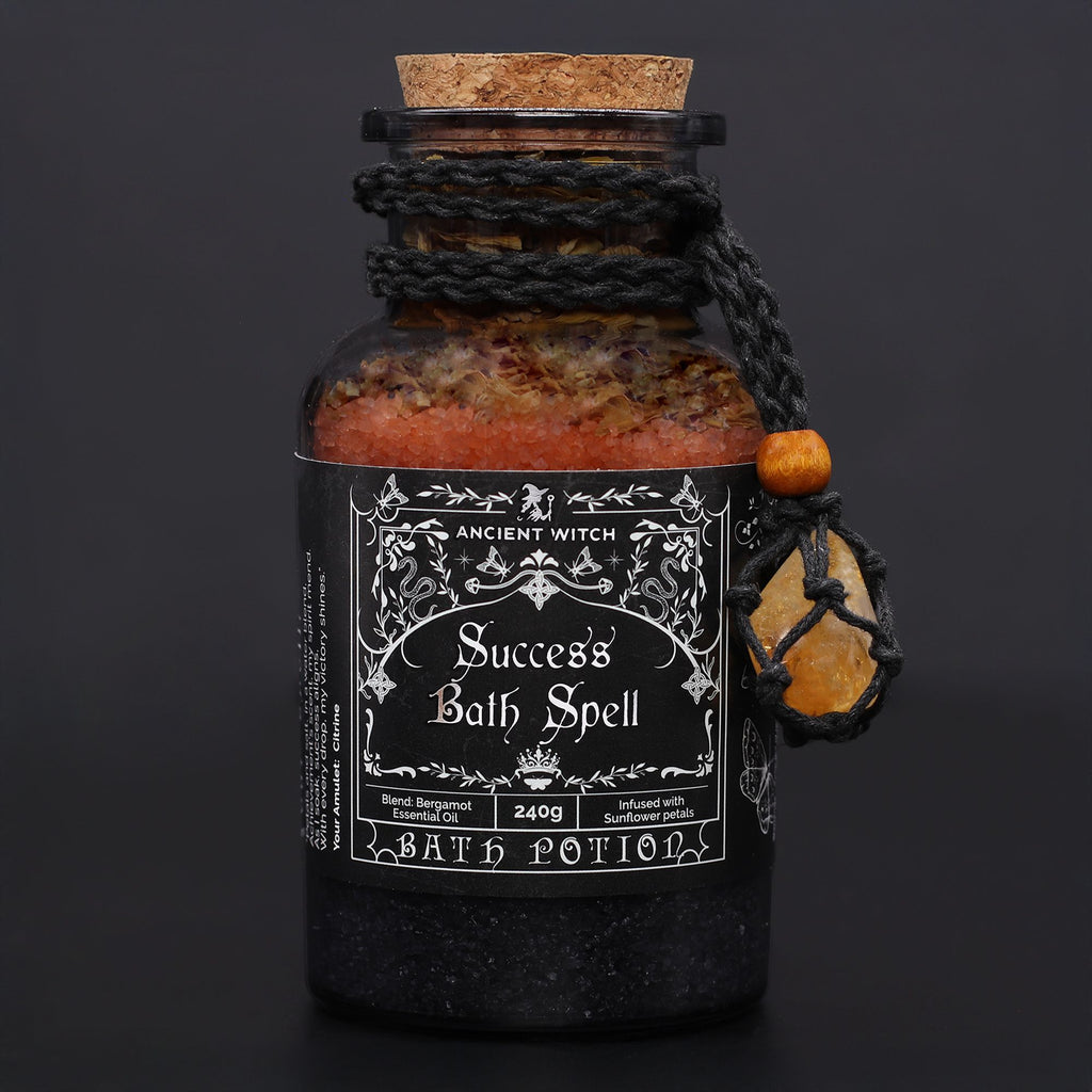 Ancient Witch Bath Spell Potion & Citrine Crystal Amulet - Success – view 8