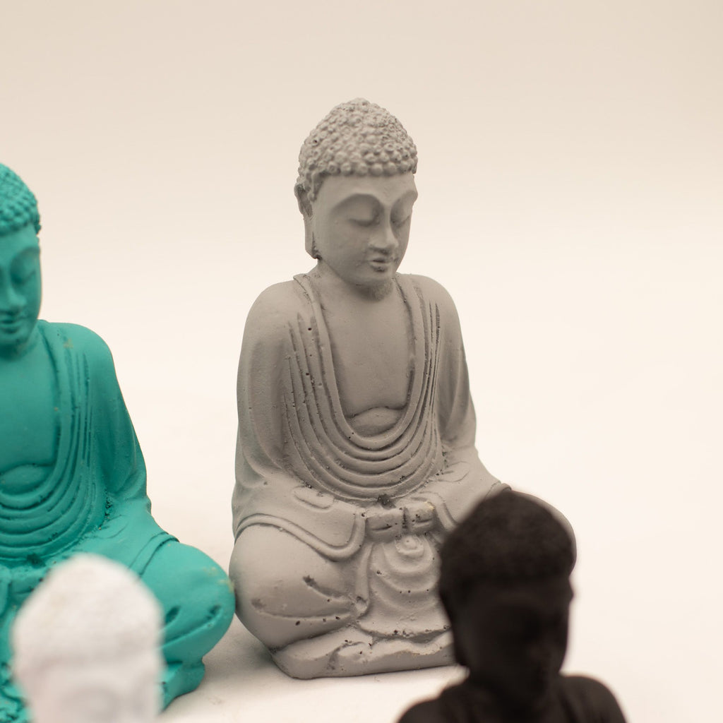 Matt Mini Buddha Statues - Assorted Colours, Set of 6 – view 3