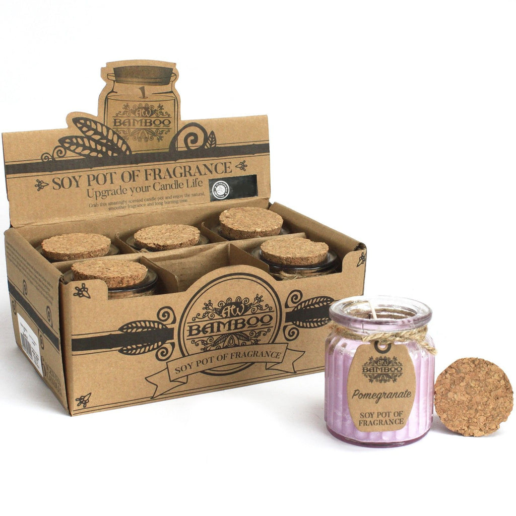 Pomegranate Soy Wax Pot Candle in Glass Jar – view 5