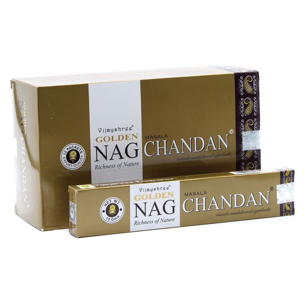 Golden Nag Chandan Sandalwood Incense Sticks 15g Pack – view 2