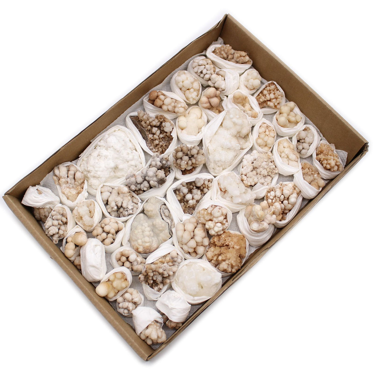 Flower Calcite Mineral Specimen Tray, Approx 20 Pieces – view 5