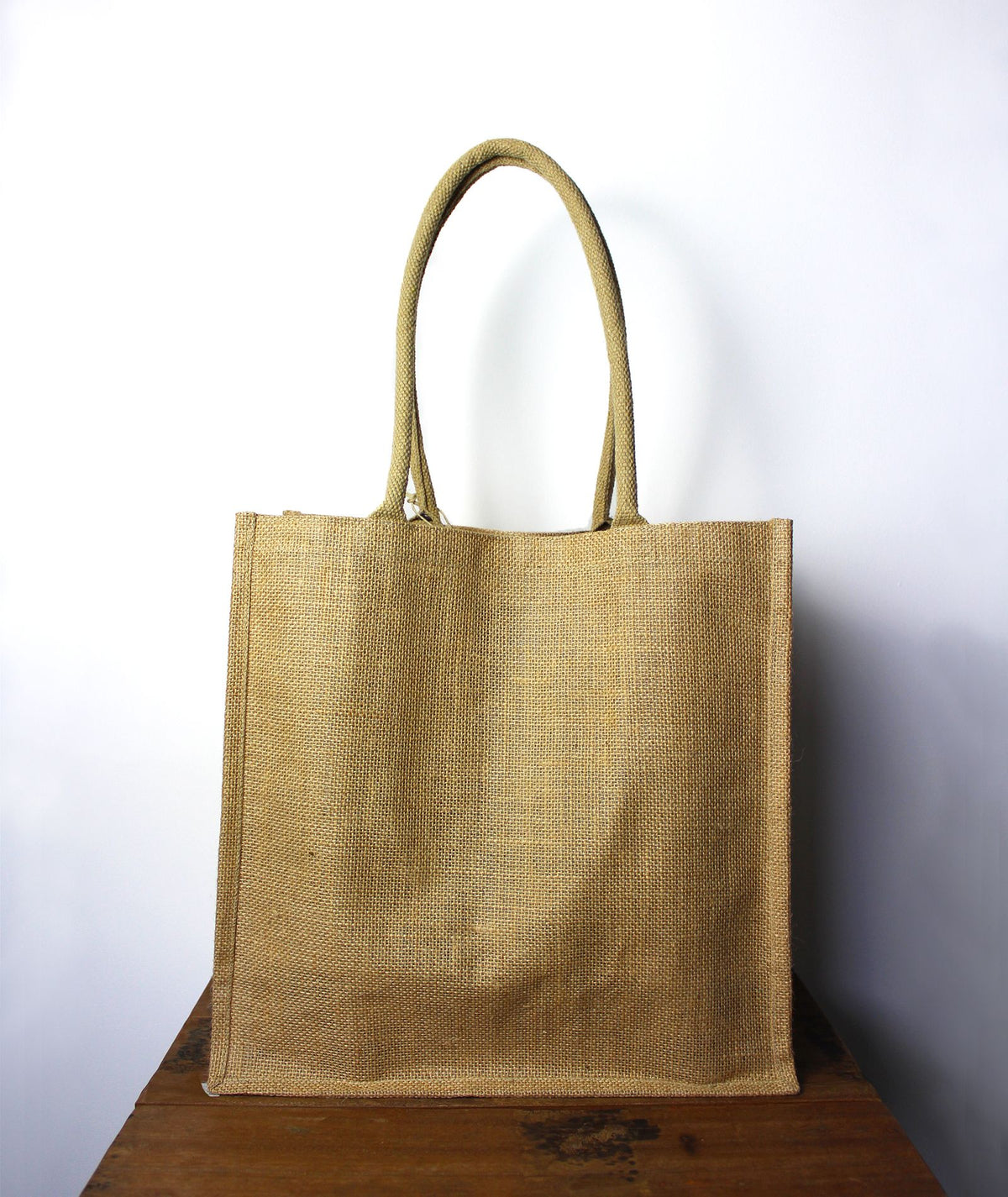 Large Jute Shopping Bag with Bottle Holders – view 3