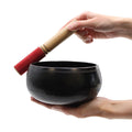 Large Black Beaten Singing Bowl - 18cm