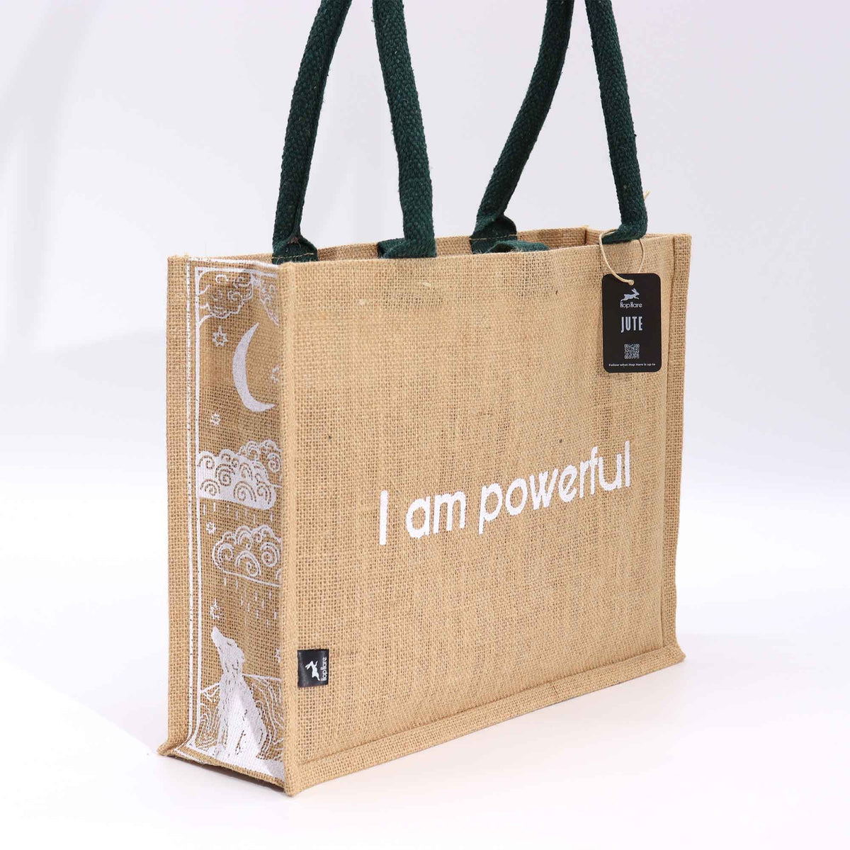 Hop Hare Jute Bag - I am Powerful