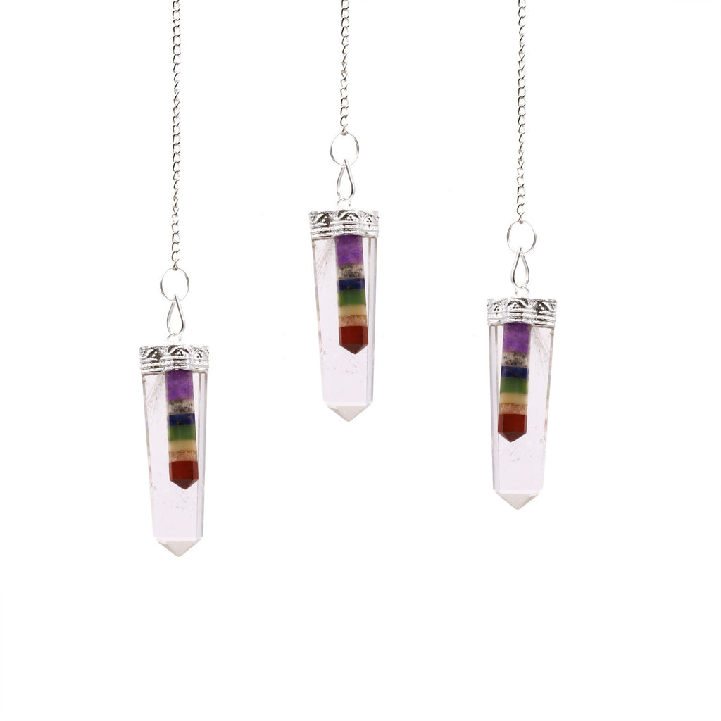 7 Chakra Flat Point Pendulum – view 4