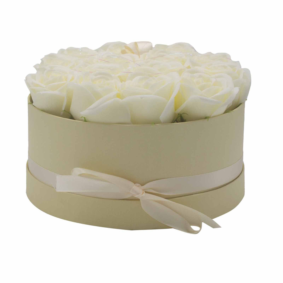 14 Cream Soap Roses Round Gift Box – view 5