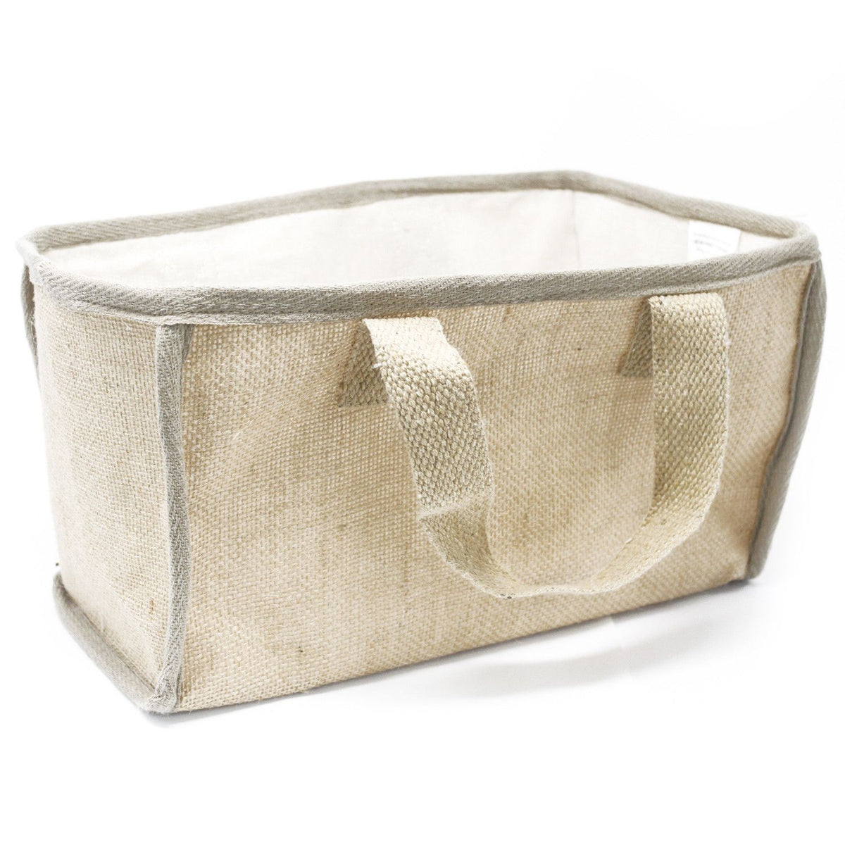 Large Jute Shopping Basket 33x18x20cm Natural – view 2