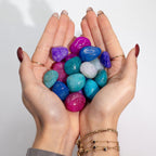 Treated Crackle Quartz Stones - 1kg, Approx. 70 Stones – view 2