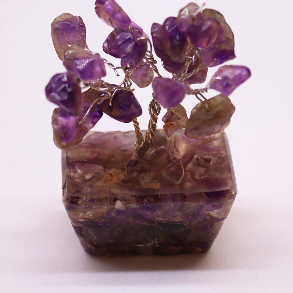 Mini Gemstone Tree on Orgonite Base, Amethyst – view 2