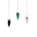 Cone Pendulum with Silver Ring - Assorted Stone