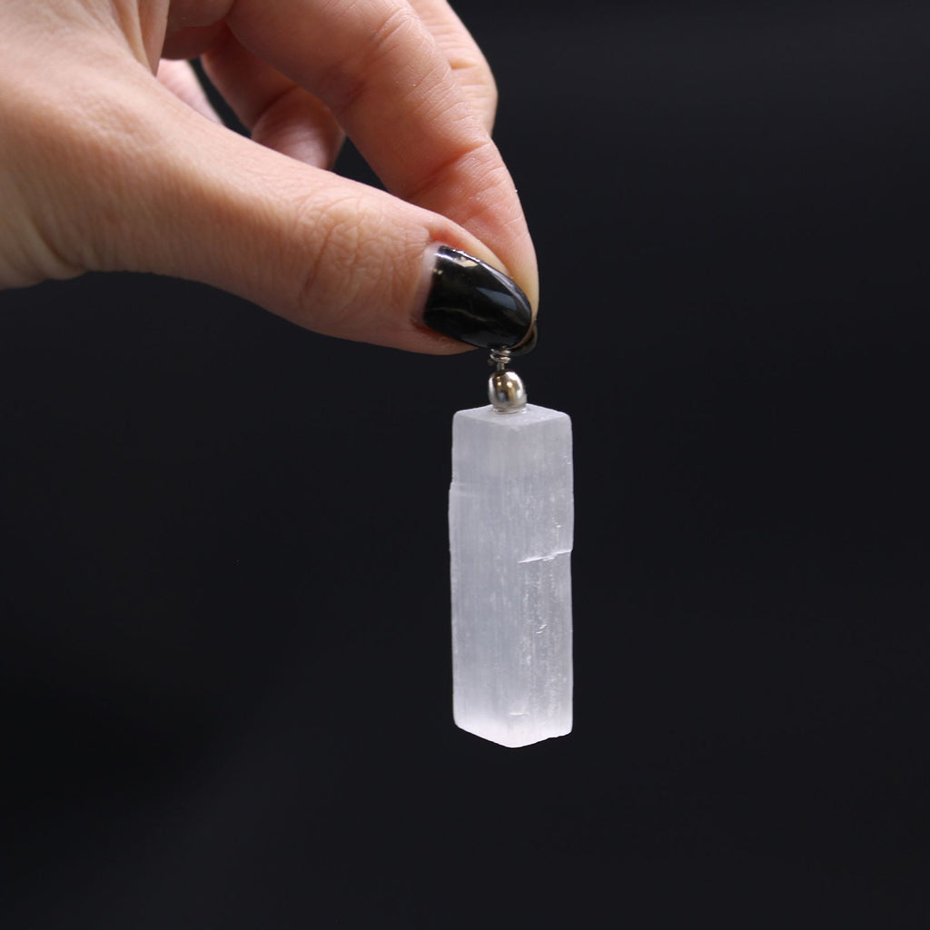 Selenite Natural Point Pendant – view 5