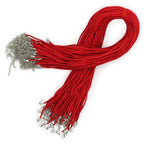 Faux Suede Pendant Cord 2.5mm x 55cm - Red