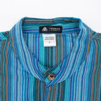 Nomad Sari Grandad Shirt - Turquoise - Medium