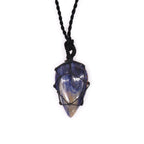 Laced Sodalite Teardrop Gemstone Pendant – view 2