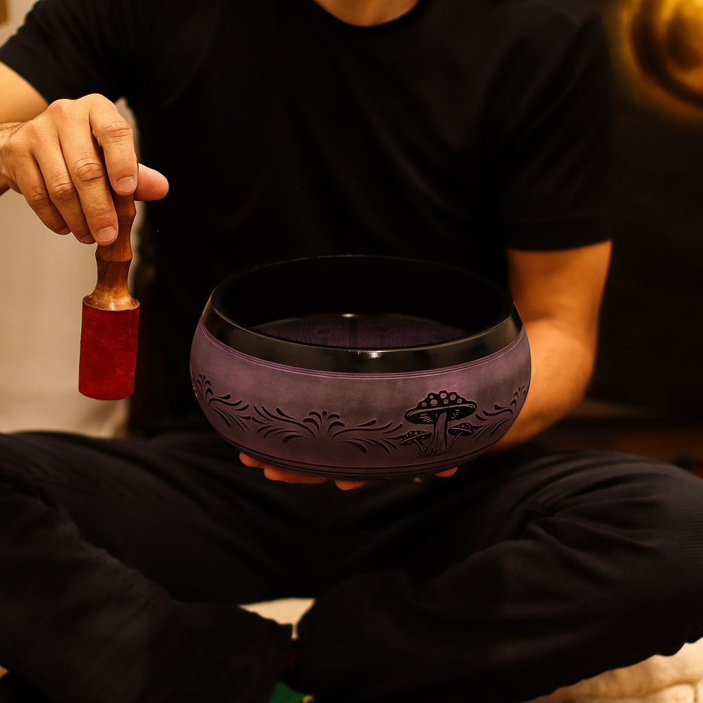 Extra Loud Mushroom Singing Bowl - Purple Haze (23x10.5cm) – view 4