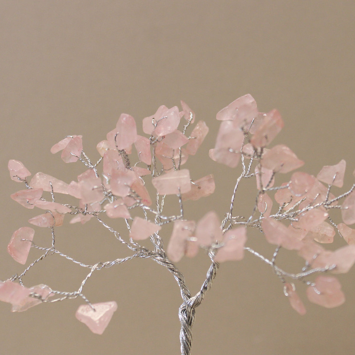 Rose Quartz Gemstone Tree with Orgonite Base - 80 Stones – view 3